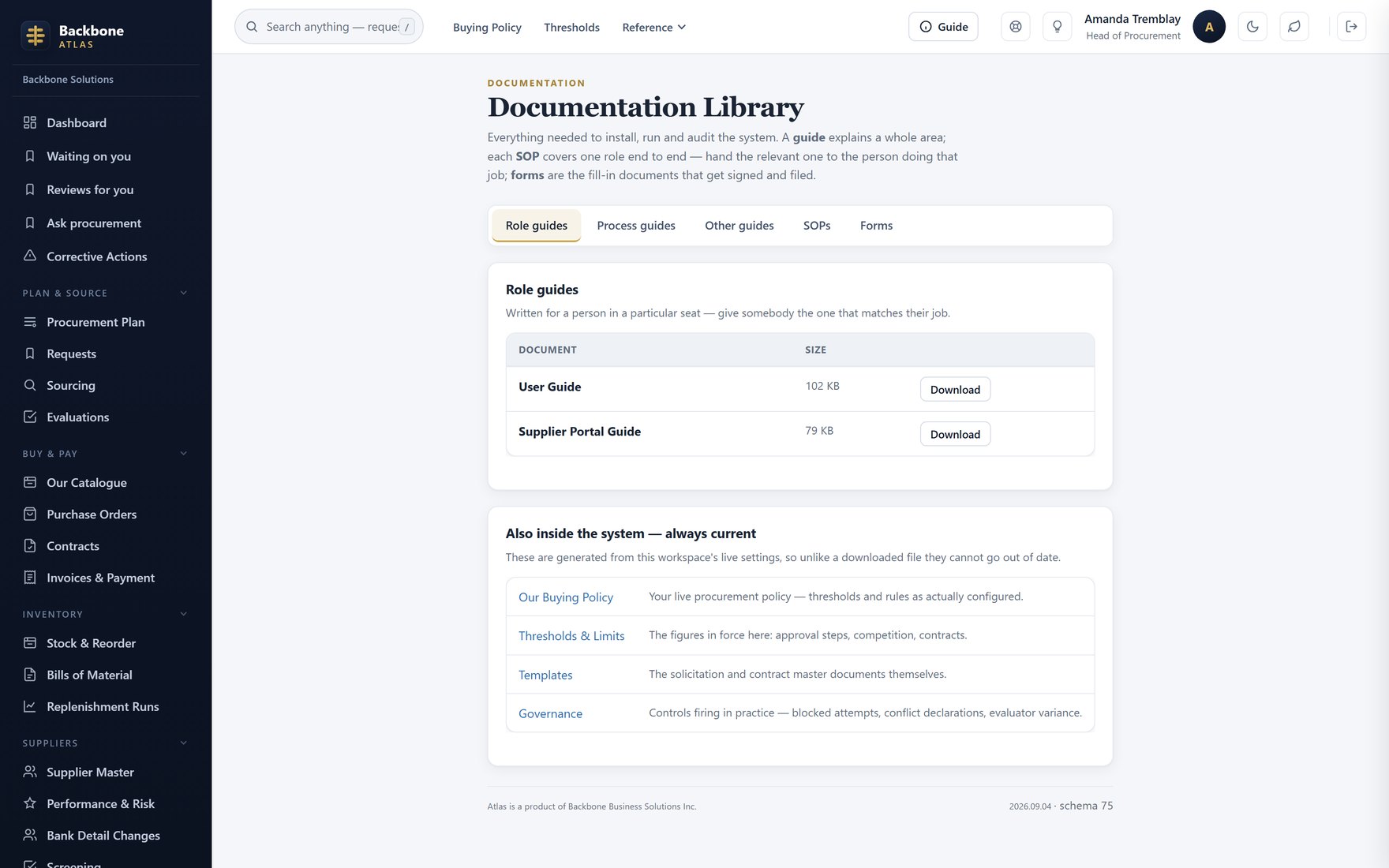 Document library — Everything issued and received on an event, in one place.