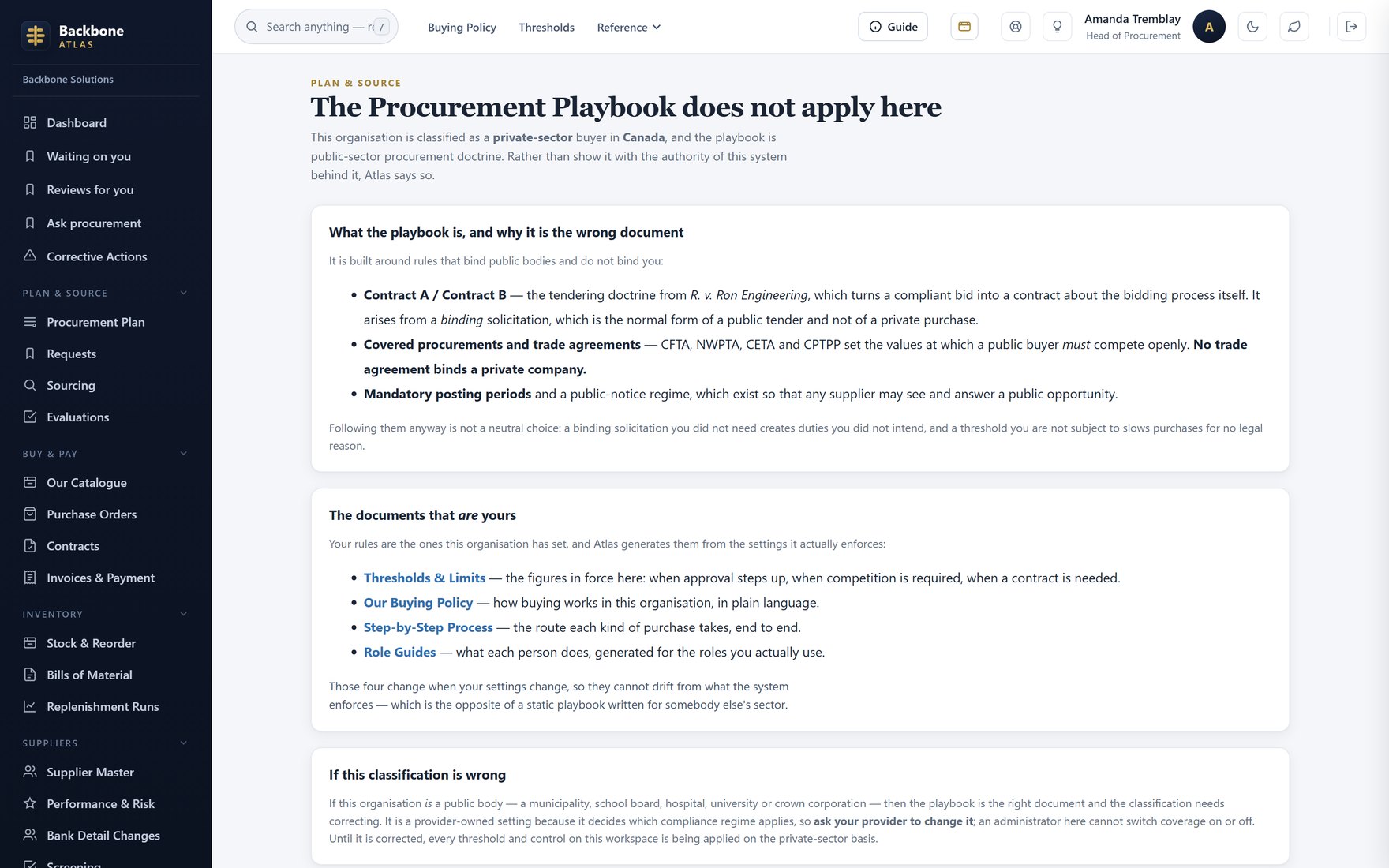 Methodology playbook — Every route, what it commits you to, and the decision path to it.